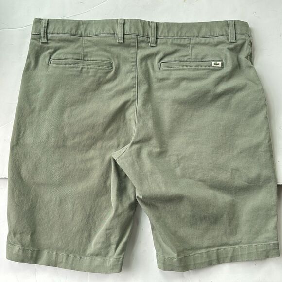 Lacoste Men's Size 38 Slim Fit Stretch Gabardine Bermuda Shorts 10” Inseam Chino - Picture 5 of 11